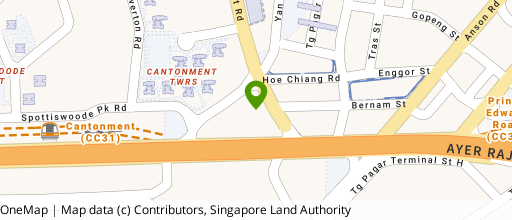 Map showing the location of Southpoint
