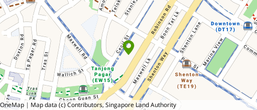 Map showing the location of Singapore Business Federation (SBF) Center