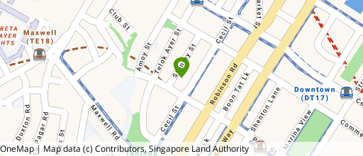 Map showing the location of 158 Cecil Street