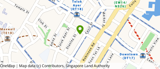 Map showing the location of Cecil Court