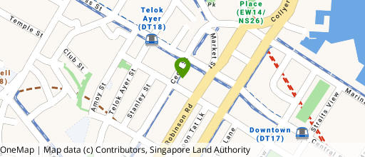 Map showing the location of Tong Eng Building