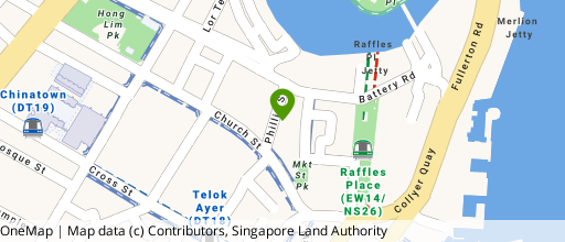 Map showing the location of Tan Ean Kiam Building