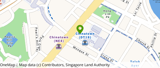 Map showing the location of Chinatown Point
