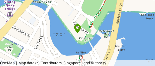 Map showing the location of Asian Civilisations Museum