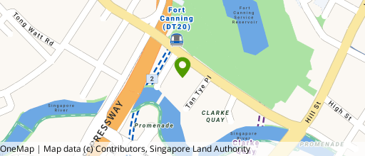 Map showing the location of Canninghill Square