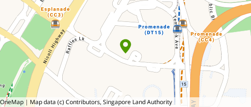Map showing the location of Marina Square