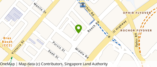 Map showing the location of Chye Sing Building