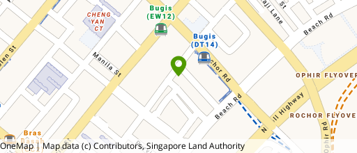 Map showing the location of Bugis Point
