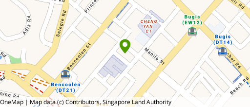Map showing the location of Bylands Building