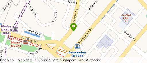 Map showing the location of Prinsep Place