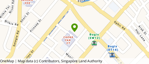 Map showing the location of Albert Centre