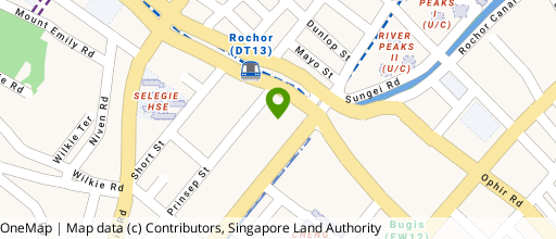 Map showing the location of Sim Lim Square