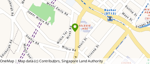Map showing the location of Selegie Court