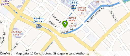 Map showing the location of Sim Lim Tower