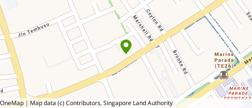 Map showing the location of Katong Shopping Centre