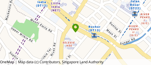 Map showing the location of Albert Court