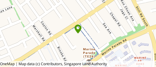 Map showing the location of 112 Katong
