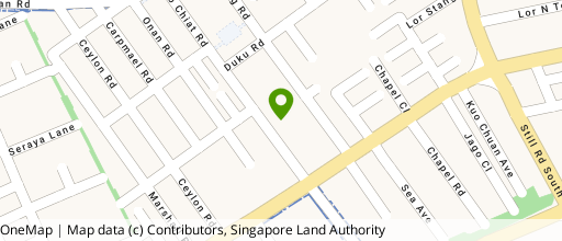 Map showing the location of Rising Court