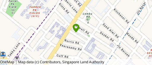 Map showing the location of Chern Seng Building