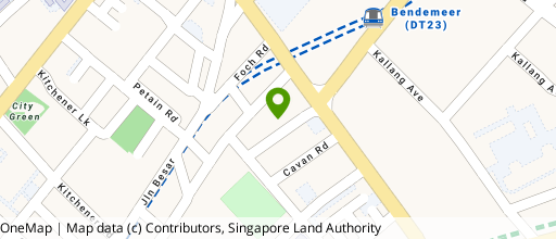 Map showing the location of Lofi Inn @ Hamilton
