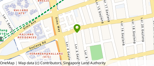 Map showing the location of 208 @ Geylang