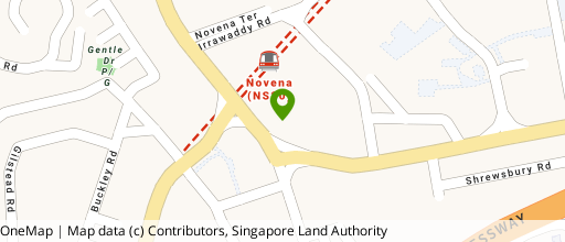 Map showing the location of Velocity @ Novena Square