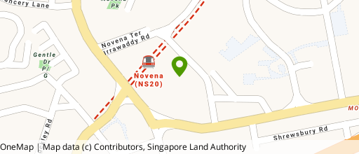 Map showing the location of Oasia Hotel Novena & Novena Specialist Centre