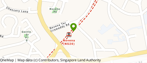 Map showing the location of Novena Medical Centre