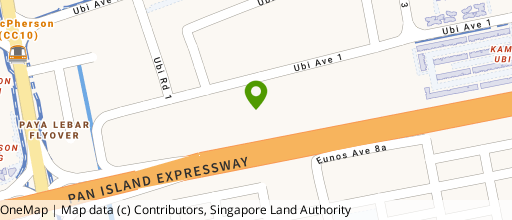 Map showing the location of Ubi 55
