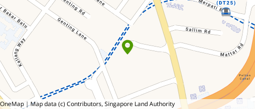 Map showing the location of Aljunied Industrial Complex