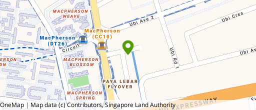 Map showing the location of Antioch @ Macpherson