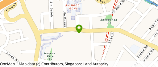 Map showing the location of 551 Balestier Road
