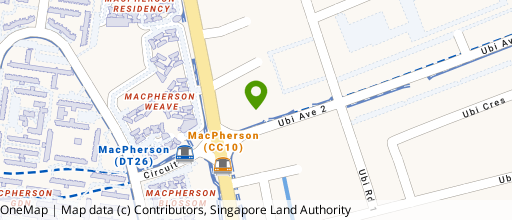 Map showing the location of AZ @ Paya Lebar