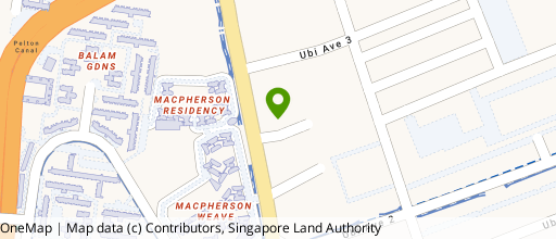 Map showing the location of Orion @ Paya Lebar
