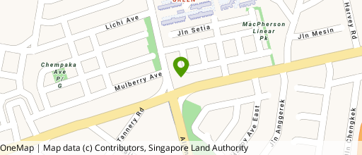 Map showing the location of Macpherson Mall