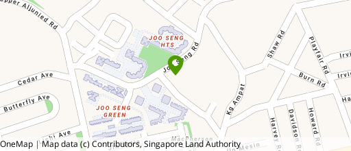 Map showing the location of Joo Seng Warehouse