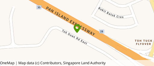 Map showing the location of Toh Guan Centre