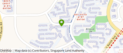 Map showing the location of Bukit Batok West Shopping Centre