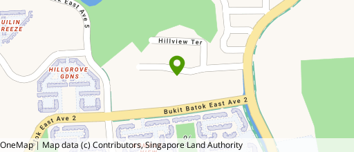 Map showing the location of Hillview Warehouse
