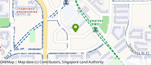Map showing the location of CPF Tampines Building