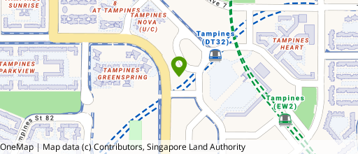 Map showing the location of Aia Tampines