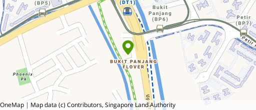 Map showing the location of Bukit Panjang Khek Community Guild