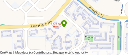 Map showing the location of Hougang Green Shopping Mall