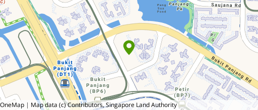 Map showing the location of Bukit Panjang Plaza
