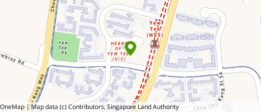 Map showing the location of Yewtee Point